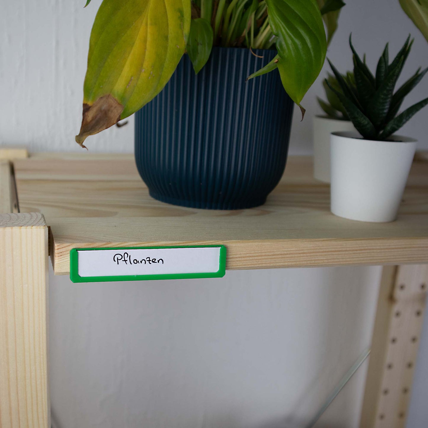 Etikettenhalter zum Kleben für IKEA IVAR Regalboden – 80x16mm Etikett