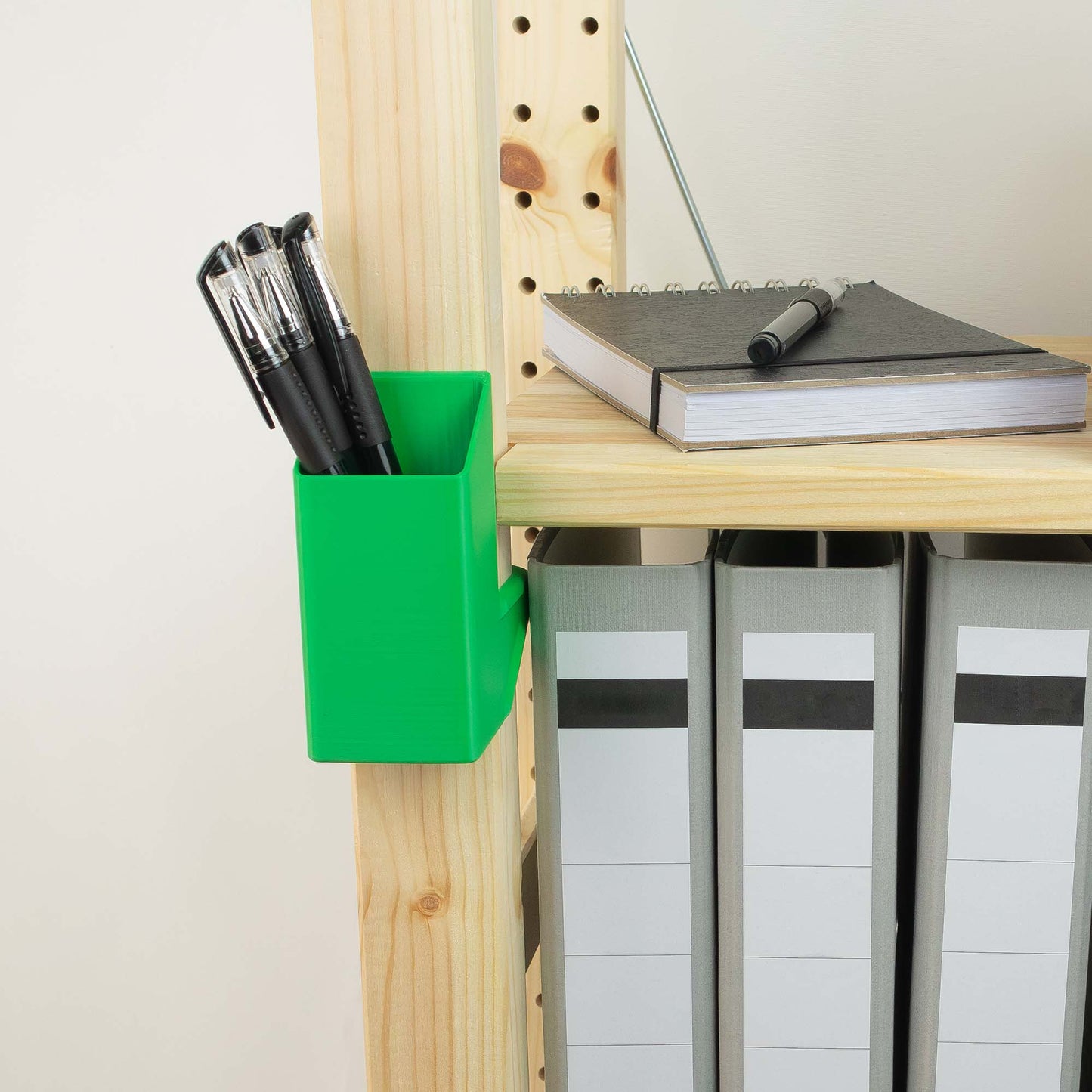 IKEA IVAR Regal Box groß und senkrecht, vorne an den Regalpfosten | Praktischer Organizer für Stifte, Werkzeug & Zubehör