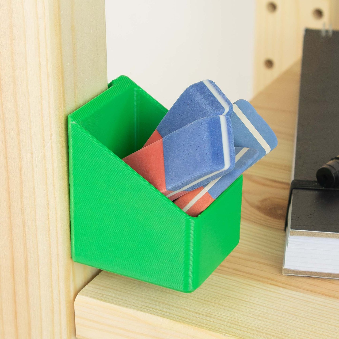 IKEA IVAR Regal Box klein und senkrecht, seitlich an den Regalpfosten | Zubehör für IVAR Regal | Praktische Ablage aus PLA, handgefertigt in Deutschland