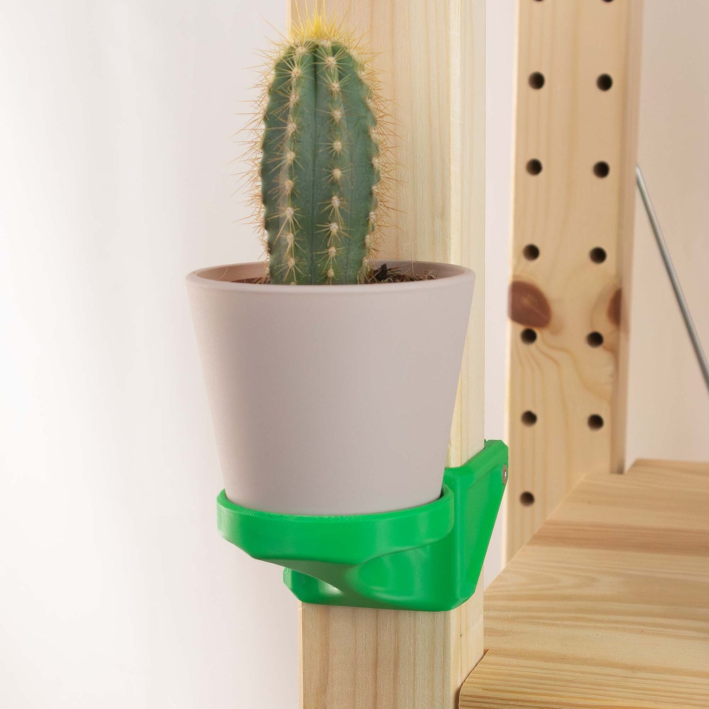 IKEA IVAR Pflanzenhalter vorne und stehend, Sansevieria & Cactaceae | 3D-gedruckter Übertopfhalter stabil und modern im Design