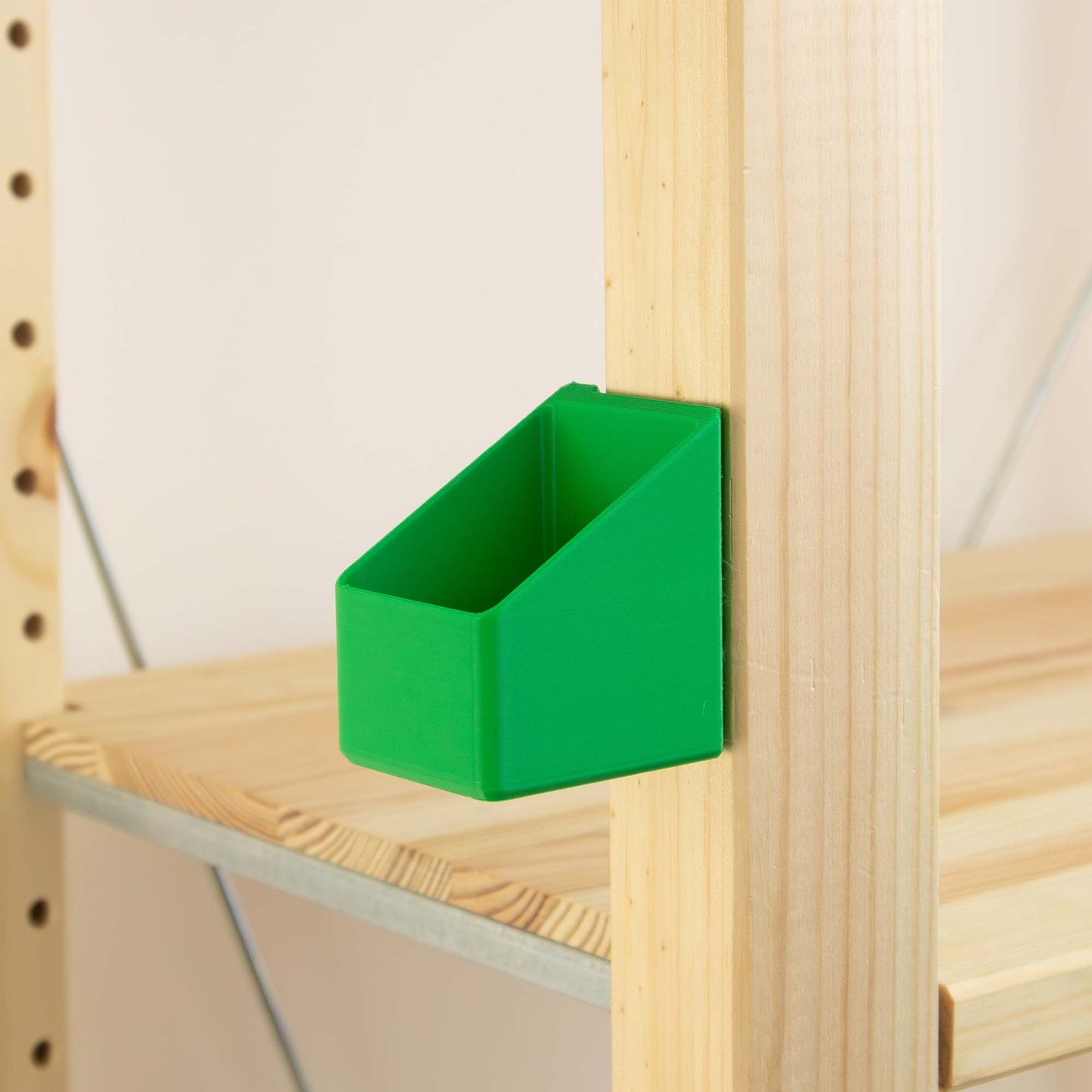 IKEA IVAR Regal Box klein und senkrecht, seitlich an den Regalpfosten | Zubehör für IVAR Regal | Praktische Ablage aus PLA, handgefertigt in Deutschland