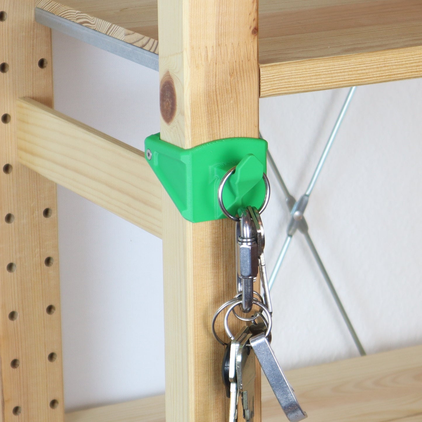 IKEA IVAR Haken für Pfosten vorne: schmal, kurz und stabil | Praktische Aufhängung für Kleidung, Taschen & Zubehör