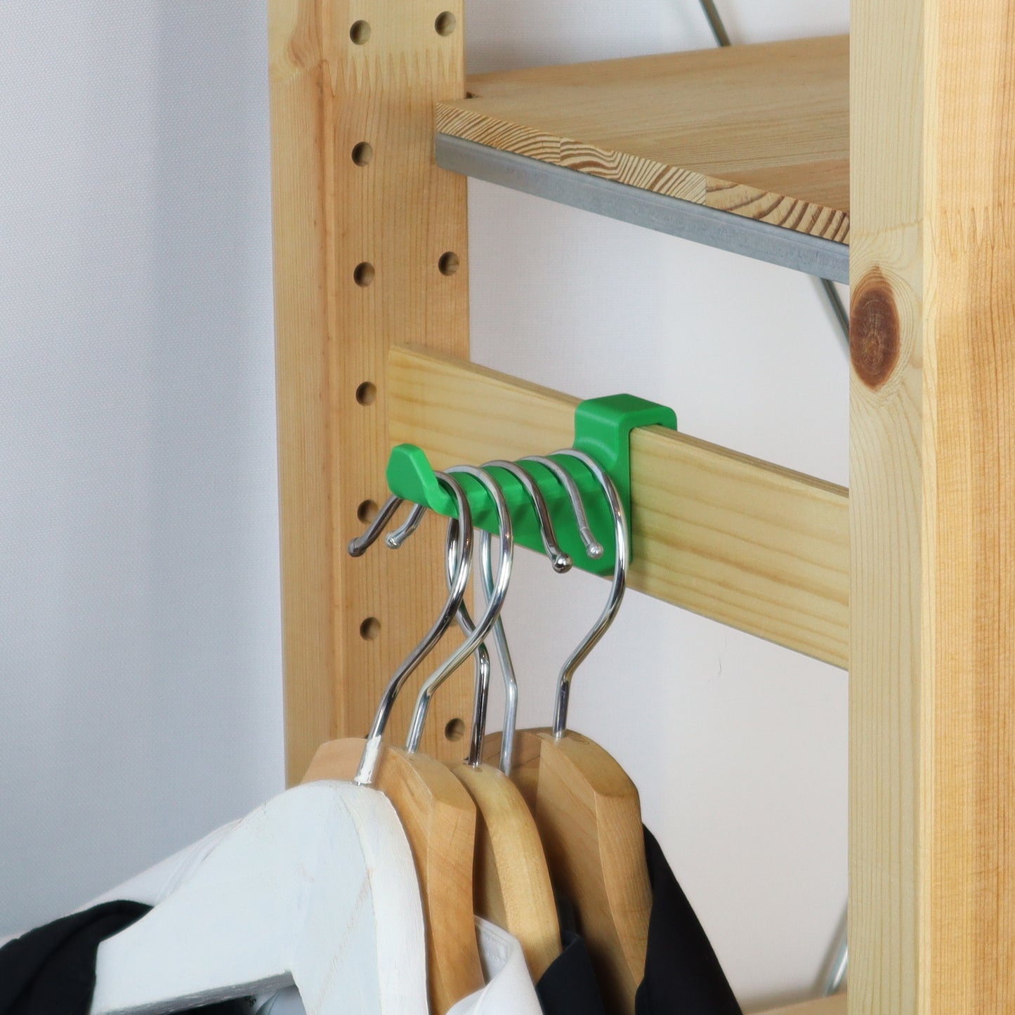 IKEA IVAR Kleiderbügel-Haken – 3D-gedruckter Aufhänger für Querstrebe | Ordnungssystem & Zubehör für IVAR Regal