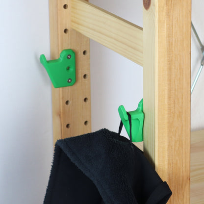 IKEA IVAR Haken für Regal Pfosten seitlich: Schmal, kurz und stabil als rechte und linke Ausführung