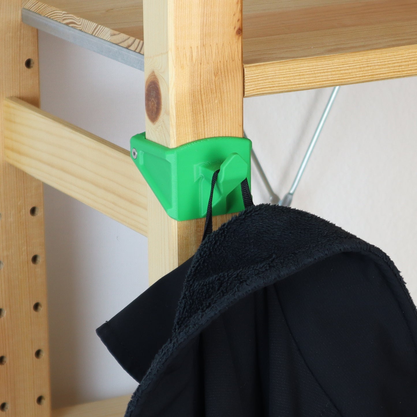 IKEA IVAR Haken für Pfosten vorne: schmal, kurz und stabil | Praktische Aufhängung für Kleidung, Taschen & Zubehör