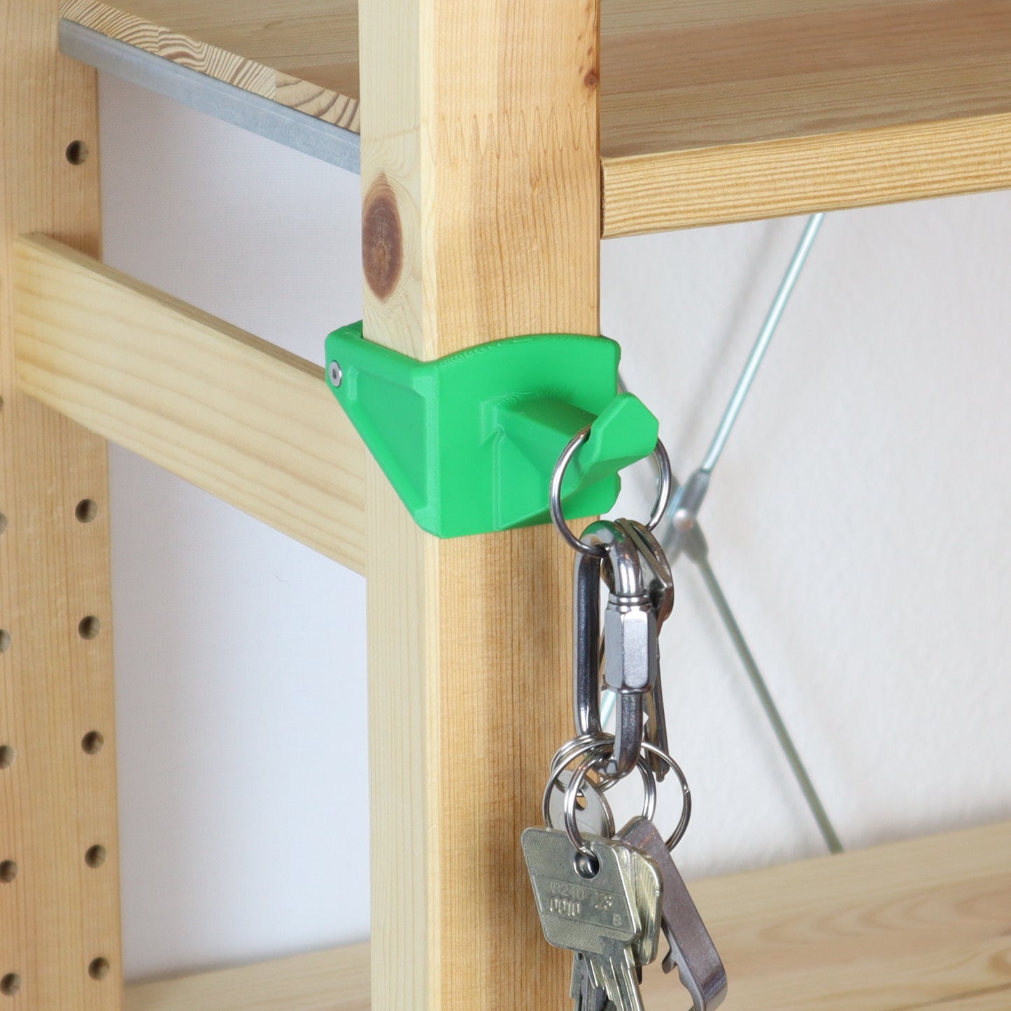 IKEA IVAR Haken – Vorne: schmal, lang und stabil | Zubehör für IVAR Regal | Praktische Halterung für Taschen, Schlüssel & Werkzeug