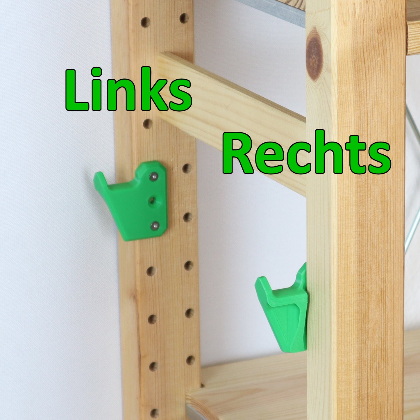 IKEA IVAR Haken für Regal Pfosten seitlich: Schmal, kurz und stabil als rechte und linke Ausführung