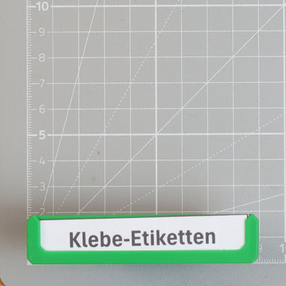 Etikettenhalter zum Kleben für IKEA IVAR Regalboden – 80x16mm Etikett