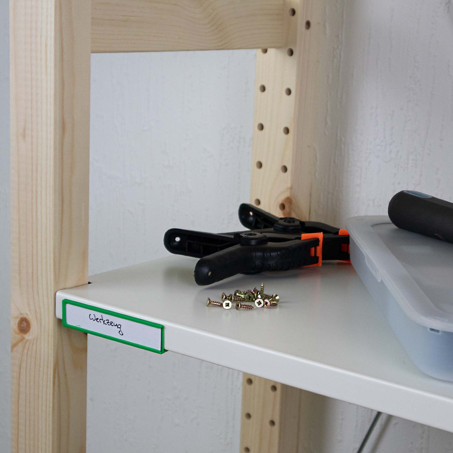 IKEA IVAR Etikettenrahmen zum Klemmen, Beschriftungshalter für Stahlböden | Ordnung & Übersicht im Regal