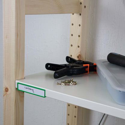 IKEA IVAR Etikettenrahmen zum Klemmen, Beschriftungshalter für Stahlböden | Ordnung & Übersicht im Regal