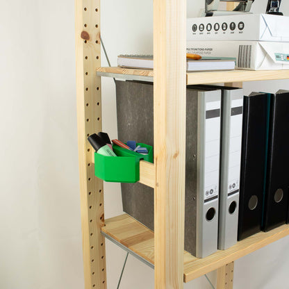 IKEA IVAR Aufbewahrungsbox für Querstrebe, einzen, doppelseitig, niedrig ohne Fächern – Halter für Textmarker Radiergummis Büro Schule