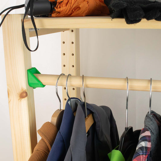 IKEA IVAR Kleiderstange Vorne | Halterungen & Holzstange | Praktische Garderobenlösung