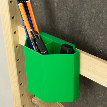 IKEA IVAR Aufbewahrungsbox für Querstrebe, einzeln, einseitig, tief mit Fächern – Aufbewahrung für Marker Kugelschreiber Bürobedarf