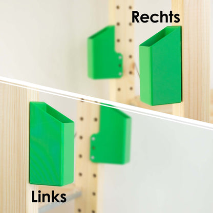 IKEA IVAR Regal Box groß und senkrecht, seitlich an den Regalpfosten | Praktischer Organizer für Stifte, Werkzeug & Zubehör