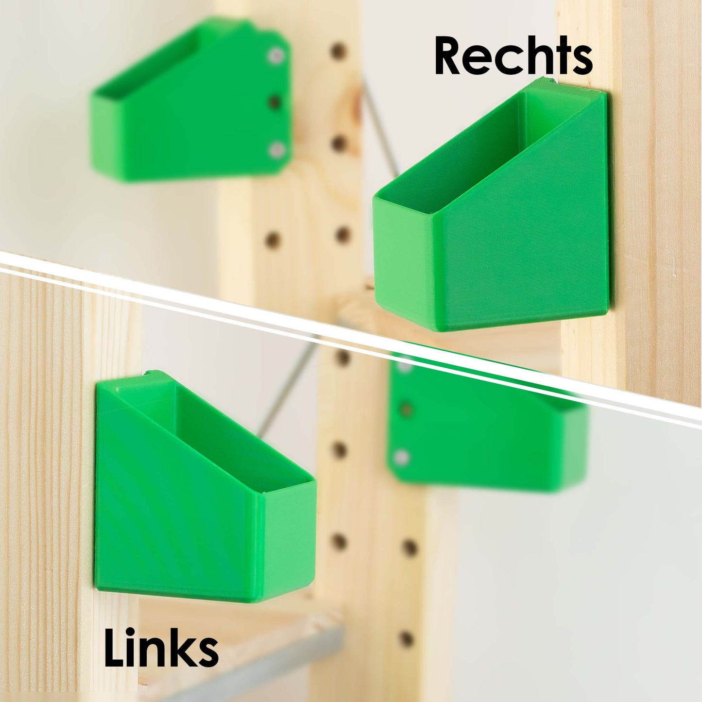 IKEA IVAR Regal Box klein und senkrecht, seitlich an den Regalpfosten | Zubehör für IVAR Regal | Praktische Ablage aus PLA, handgefertigt in Deutschland