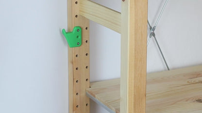 IKEA IVAR Haken für Regal Pfosten seitlich: Schmal, kurz und stabil als rechte und linke Ausführung