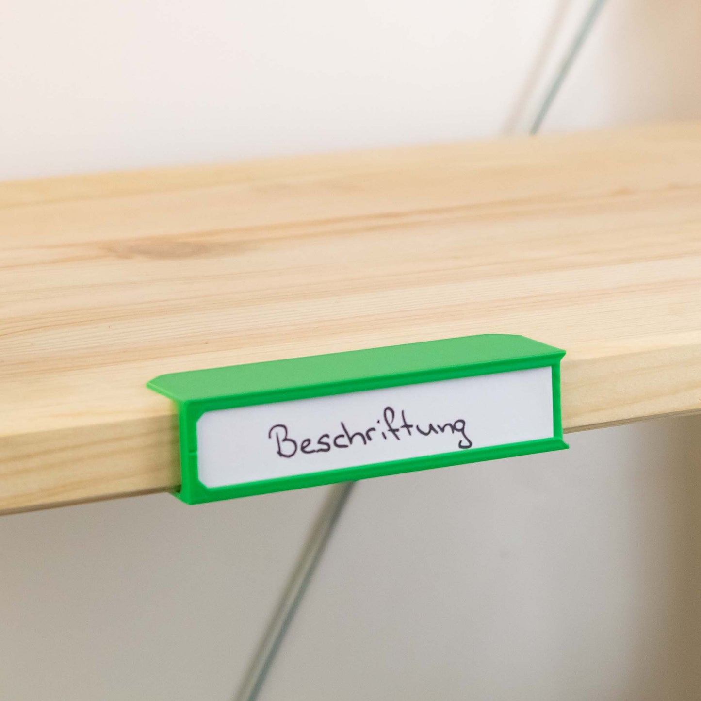 Klemmbarer Etikettenhalter für IKEA IVAR Regalboden – 80x18mm Etikett