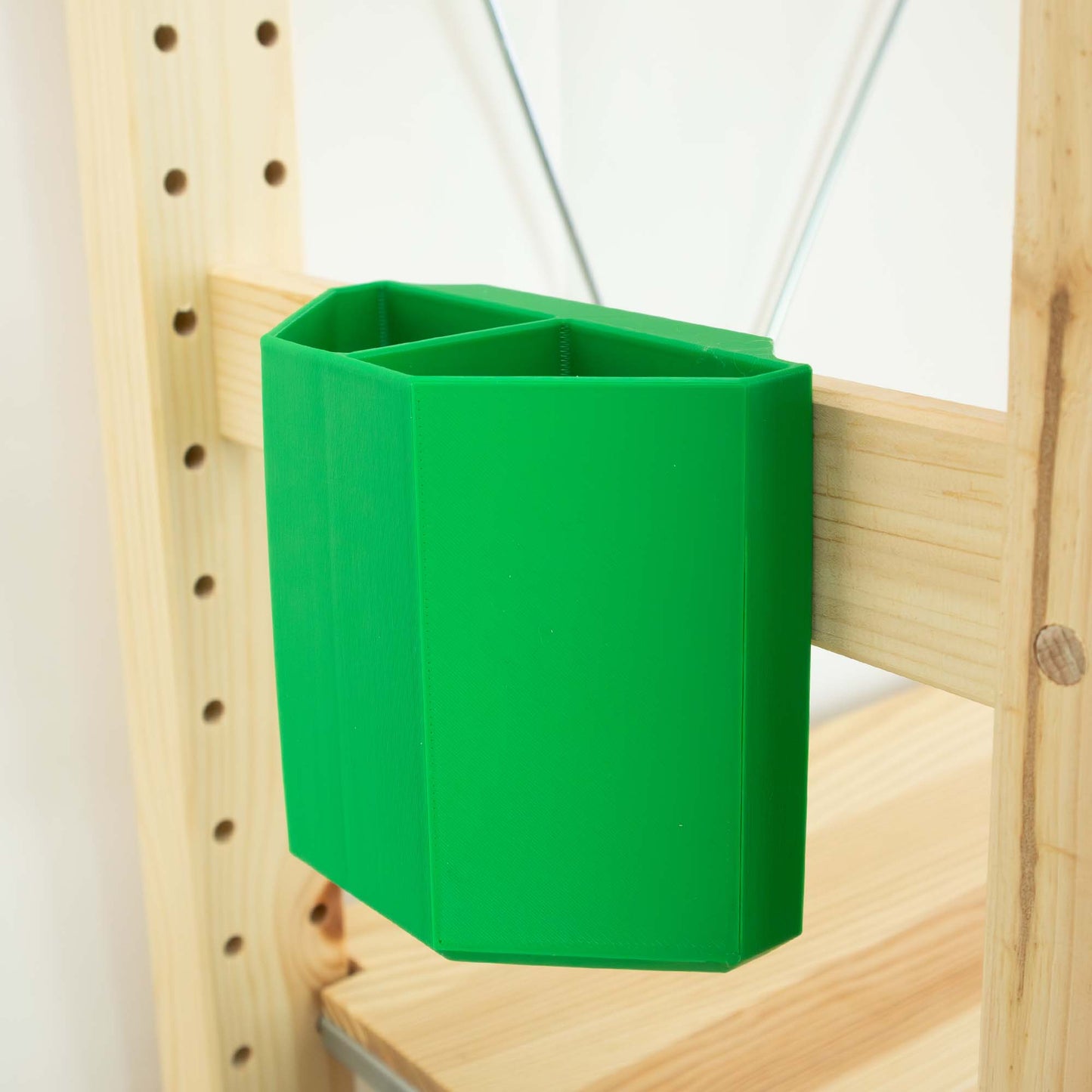 IKEA IVAR Aufbewahrungsbox für Querstrebe, einzeln, einseitig, tief mit Fächern – Aufbewahrung für Marker Kugelschreiber Bürobedarf