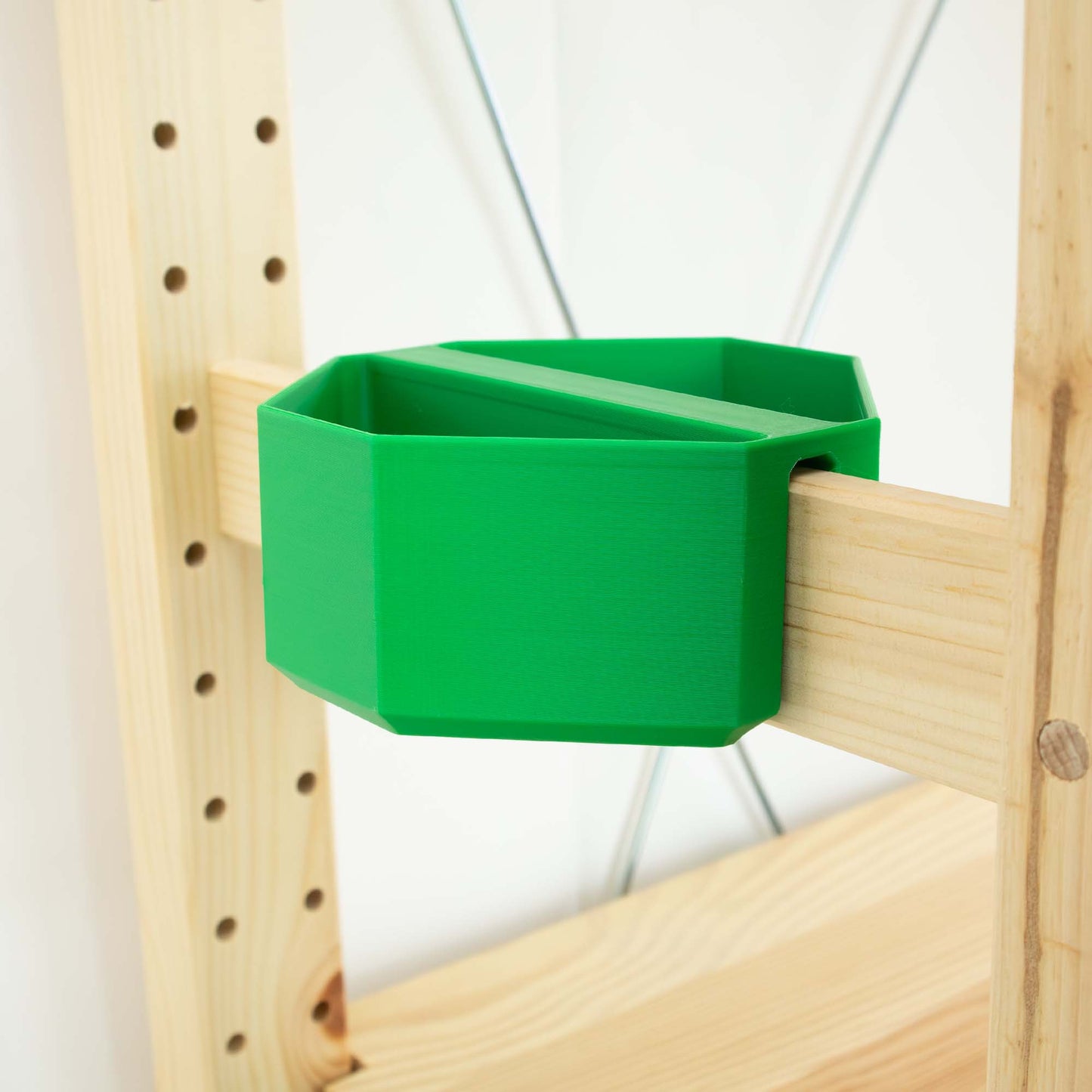 IKEA IVAR Aufbewahrungsbox für Querstrebe, einzen, doppelseitig, niedrig ohne Fächern – Halter für Textmarker Radiergummis Büro Schule