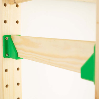 IKEA IVAR Querstrebe Seitenteil – 3D-gedruckte Halterung für zusätzliche Regalstrebe | Buchstütze, Fallschutz & Hakenhalter